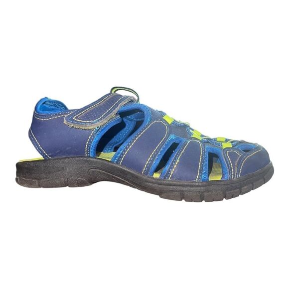 Falls Creek Boys Summer Outdoor Beach Sports Closed-Toe Sandals Blue Sz 2 EUC - Picture 2 of 9